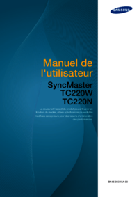 Voir le document Samsung TC220W Manuel d'utilisateur